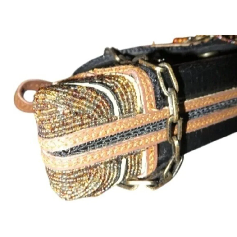 Mary Frances Vintage hand beaded Italian calf hair handbag crossbody clutch